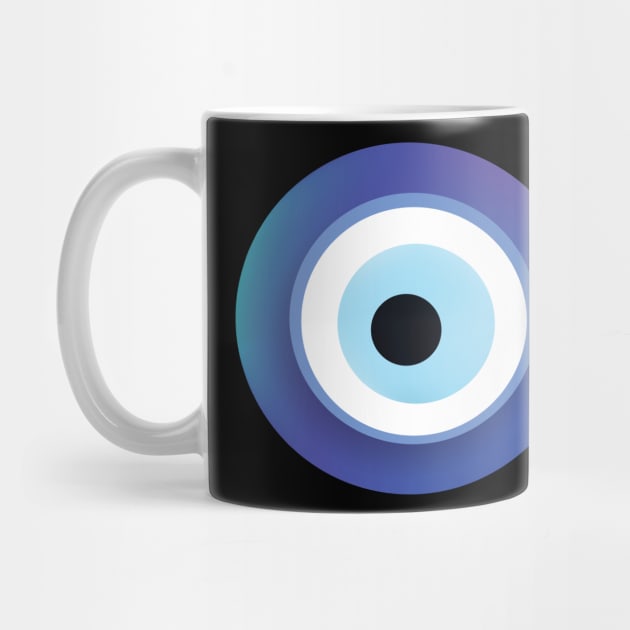 Evil Eye Greek Symbol Of Protection Artistic Blue by ProjectX23 Orange